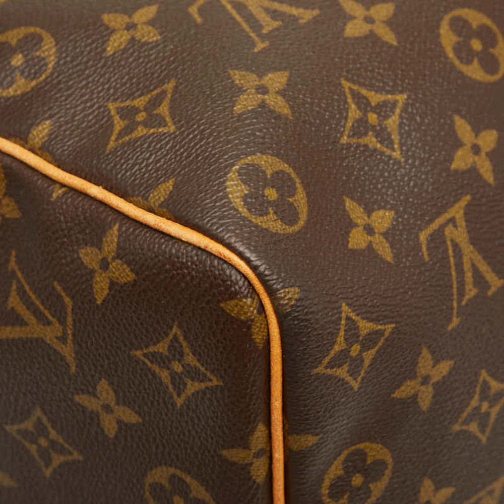 LOUIS VUITTON Brown Monogram Leather Keepall 50 Boston Bag - Picture 6 of 11